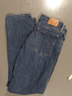 Women's Classic Straight Levi's Dark Blue Red Tab Jeans
